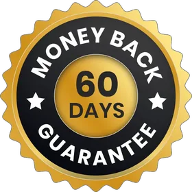60-day money-back guarantee seal