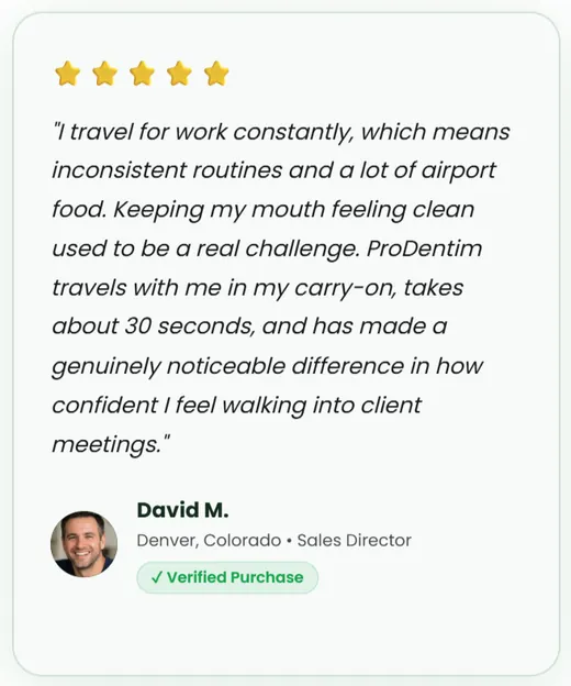 Testimonial from the seller's advertising, attributed to David M., Denver, Colorado