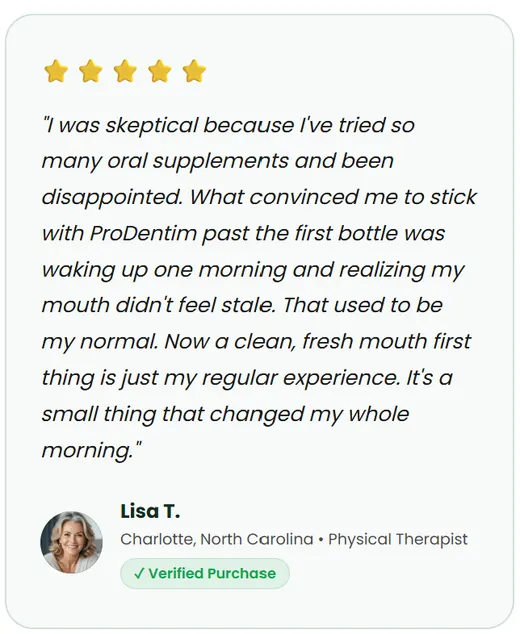 Testimonial from the seller's advertising, attributed to Lisa T., Charlotte, North Carolina