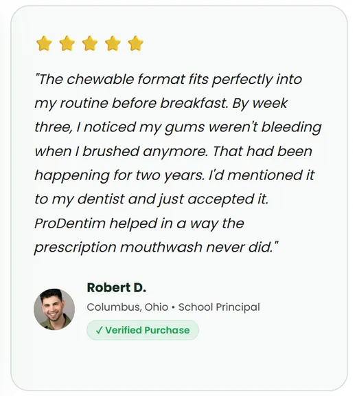 Testimonial from the seller's advertising, attributed to Robert D., Columbus, Ohio